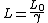 L = \frac{L_{0}}{\gamma}